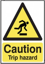 Caution trip hazard warning signs SSW0052