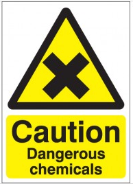 Caution Dangerous Chemicals Signs SSW0044