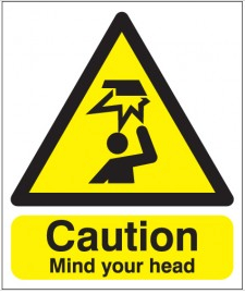 Caution Mind your head sign SSW0262