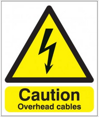 Overhead Cables Caution Signs SSW0261