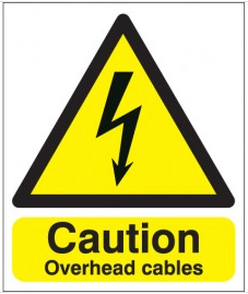 Overhead Cables Caution Signs SSW0261