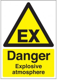 Danger Explosive Atmosphere warning signs SSW0247