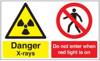 Danger X-rays and Do not enter hazard warning signs SSW0245