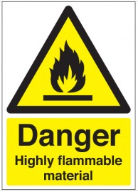 Danger Highly Flammable Material Signs SSW0238