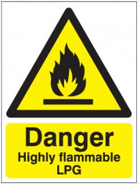 Danger Highly Flammable Lpg Signs SSW0237