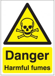 Danger harmful fumes hazard signs SSW0236