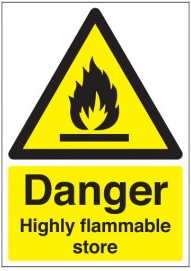 Danger Highly Flammable Store Signs SSW0227