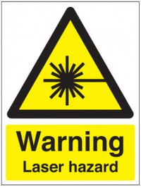 Laser hazard warning health & safety signs SSW0213