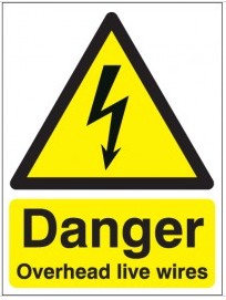 Danger Overhead Live Wires Signs SSW0211