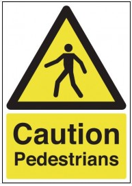 Caution Pedestrians Signs SSW0209