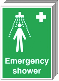 Emergency Shower Signs 6 Pack SSW0200