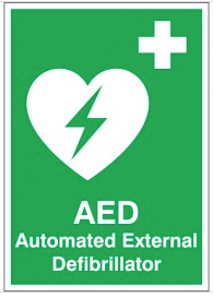 Automated External Defibrillator health & safety signs SSW0027
