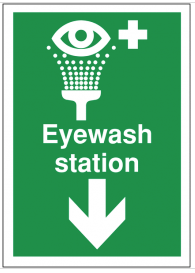 First aid eyewash sign (down) SSW0193