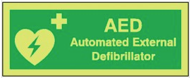 AED photoluminescent health & safety signs SSW0021