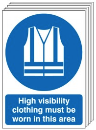 High Visibility Clothing - 6 Pack Signs SSW0173