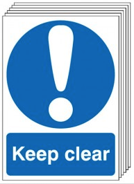 Keep Clear Signs - 6 Pack SSW0171