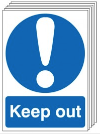 Keep Out Signs - 6 Pack SSW0169