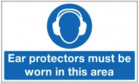 Ear Protectors Must Be Worn In This Area Signs SSW0167