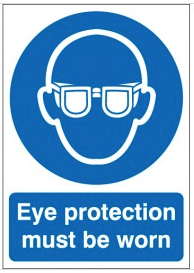 Eye Protection Must Be Worn Signs SSW0165