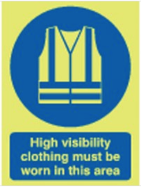 High Visibility Clothing... Photoluminescent Signs SSW0162