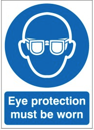 Eye Protection Must Be Worn  Signs SSW0161