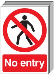 No Entry Signs - 6 Pack SSW0154