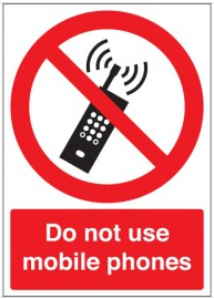 Universal, prohibitive mobile phone sign SSW0150