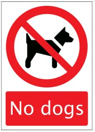 No dogs sign SSW0141