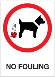 No Fouling Warning Signs SSW0137