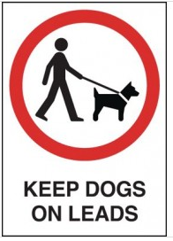 Keep Dogs on Leads Sign SSW0136