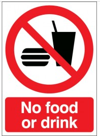 No Food Or Drink Signs SSW0131