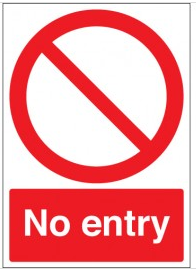 Standard no entry signs SSW0130