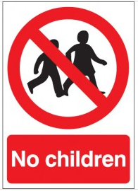 No children safety signs SSW0128