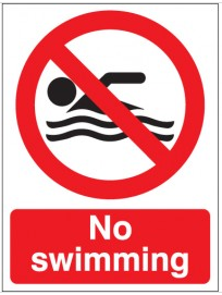 Prohibitive swimming signs SSW0127