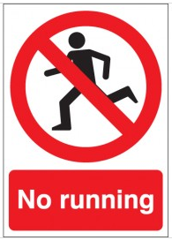 'No Running' Signs SSW0010