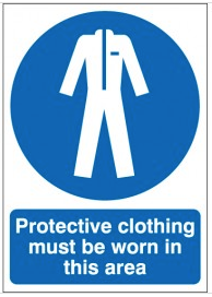 Protective clothing must be worn PPE workplace safety signs SSW0121