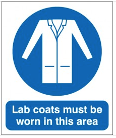 Lab Coats Must Be Worn In This Area Sign SSW0120