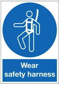 Wear Safety Harness Signs SSW0119
