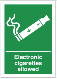 Electronic Cigarettes Allowed Signs SSW0111