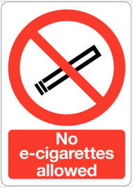 No E-Cigarettes allowed sign SSW0110