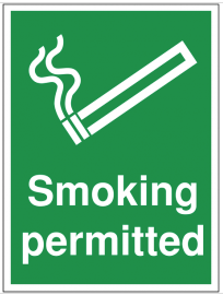 Smoking permitted safety signs SSW0108