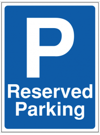 Reserved Parking Construction Site Sign SSW0093
