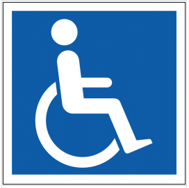 Internationally recognised disabled parking sign SSW0086