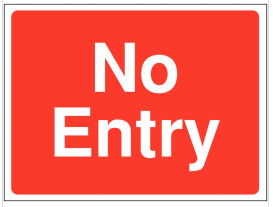 No entry sign for construction sites SSW0072