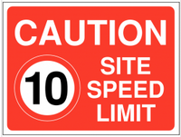 10 mph Site Speed Limit Sign SSW0014
