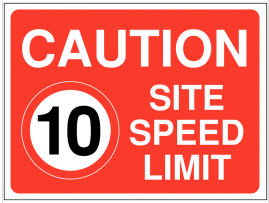 10 mph Site Speed Limit Sign SSW0014