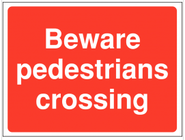 Pedestrians Crossing Construction Site Sign SSW0068