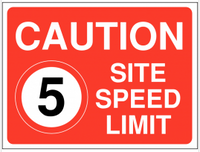 5 mph Site Speed Limit Sign SSW0017