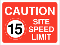 15 mph Speed Limit Construction site Sign SSW0015